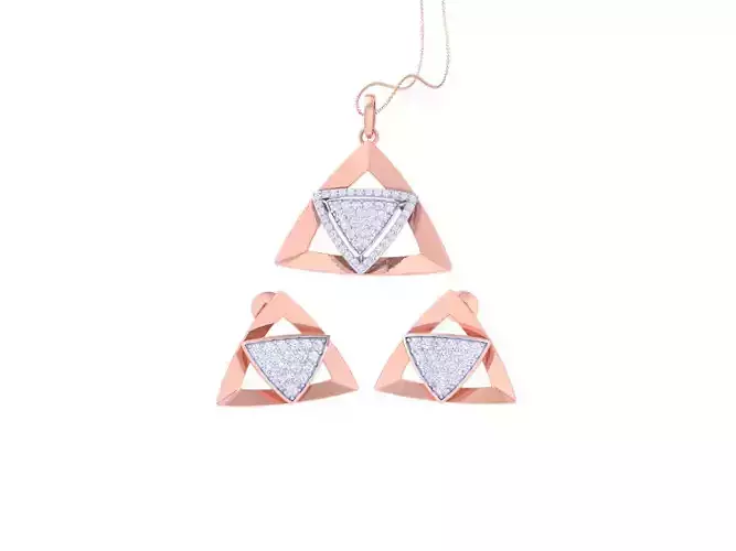 Earring Pendant Set 3dm STL OBJ FBX Renders Details