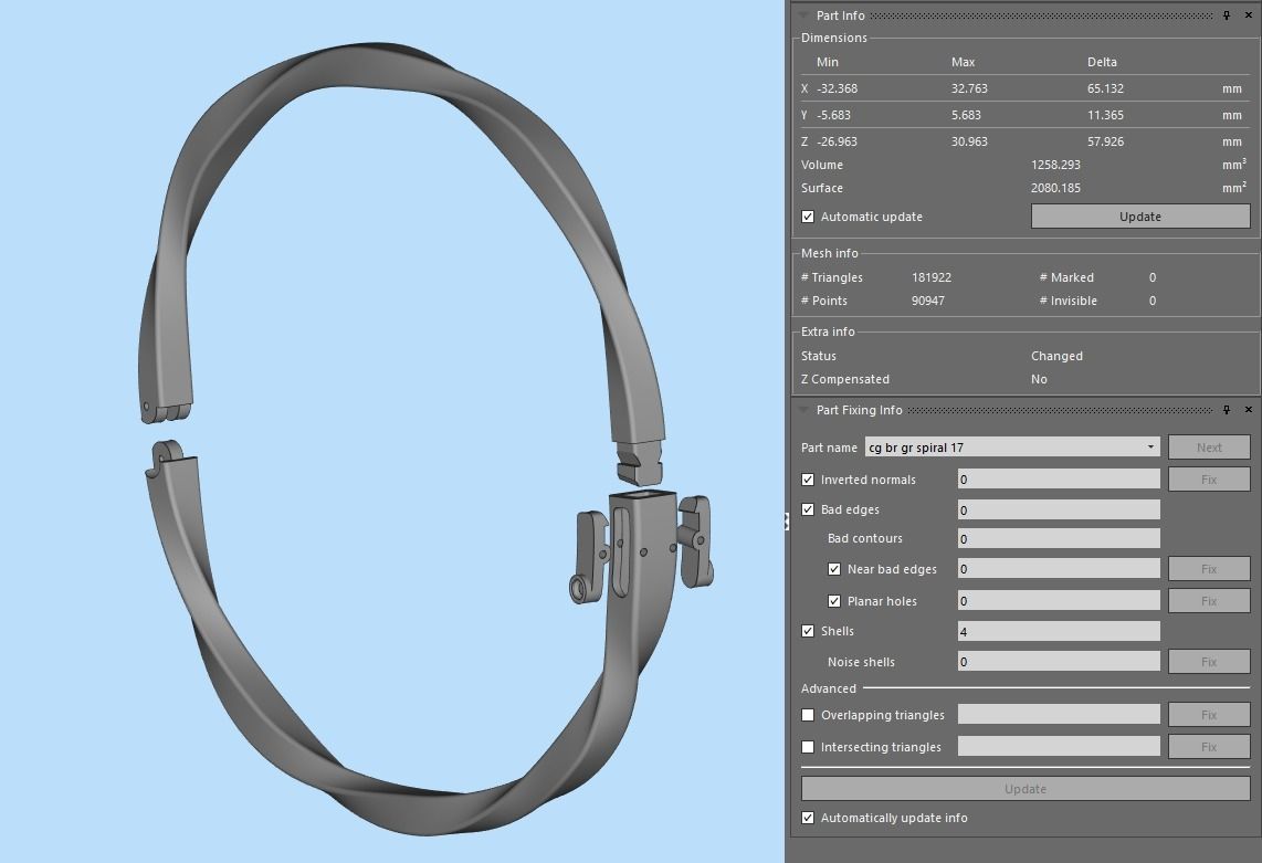 Spiral Bracelet 3D print model_10