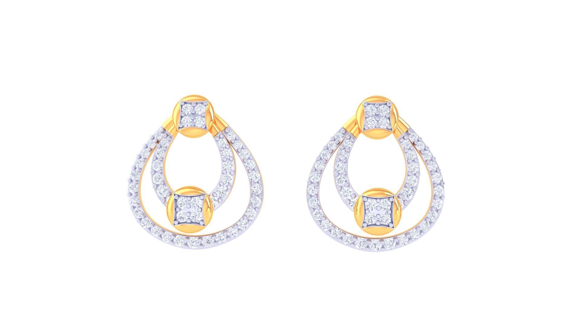 Earring Pendant Set 3dm STL OBJ FBX Renders Details 3D print model_3