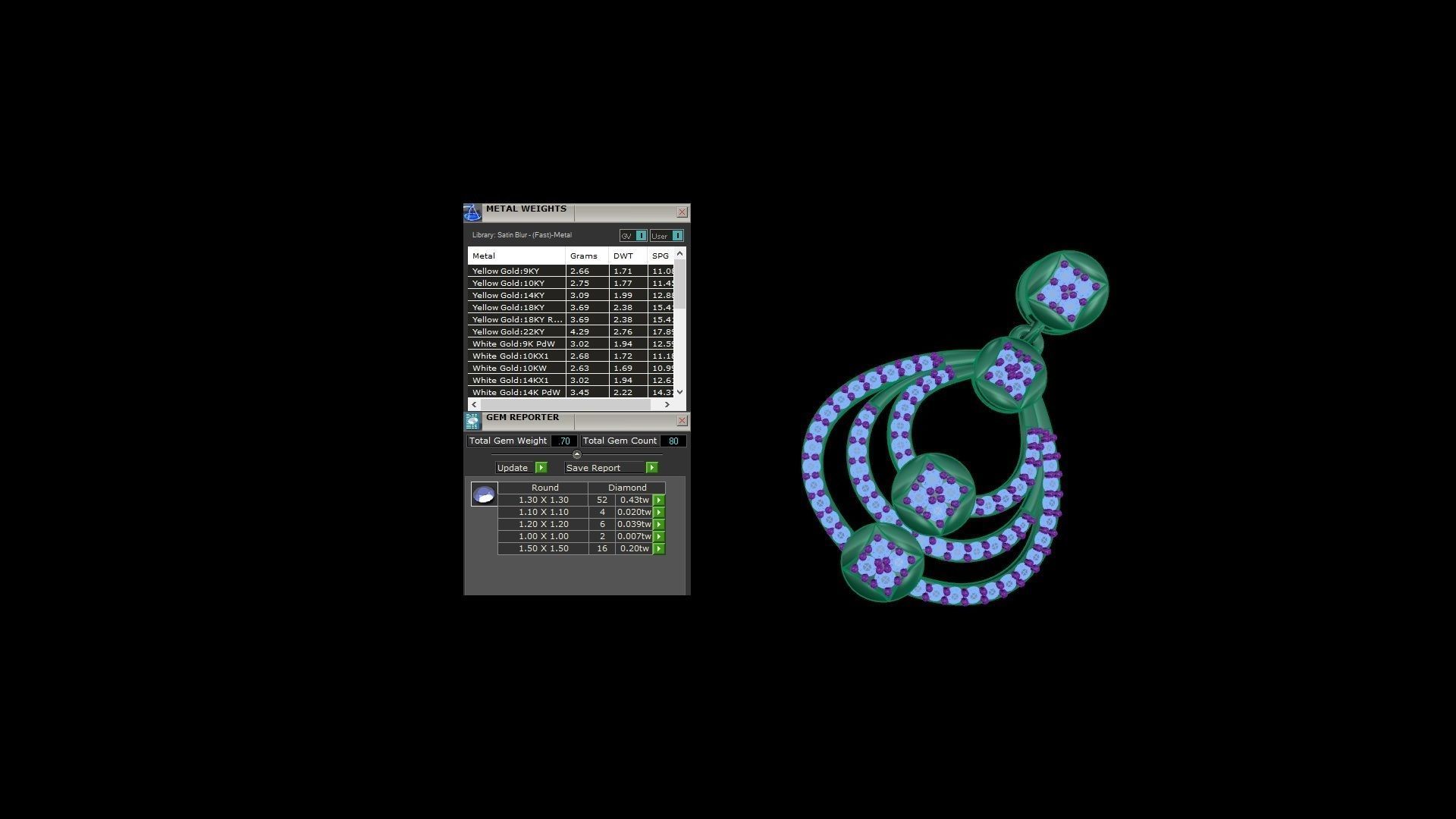 Earring Pendant Set 3dm STL OBJ FBX Renders Details 3D print model_10