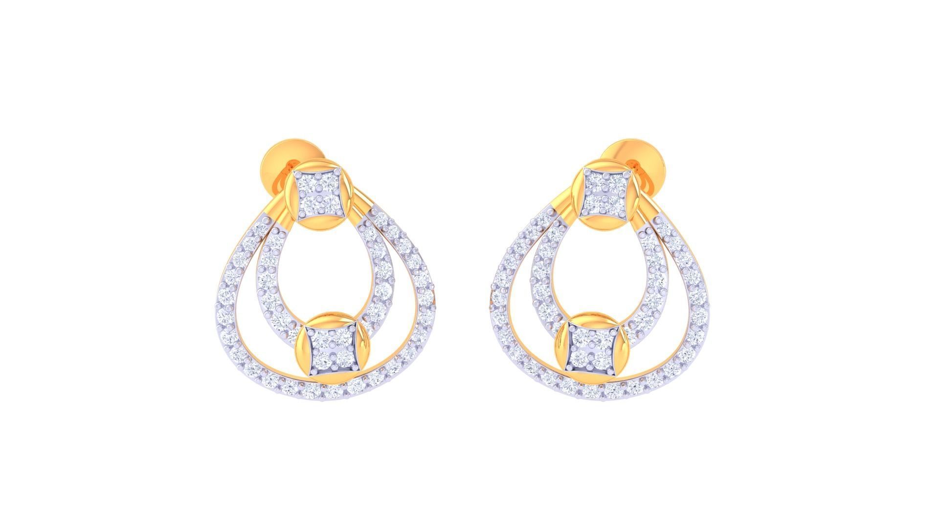 Earring Pendant Set 3dm STL OBJ FBX Renders Details 3D print model_2