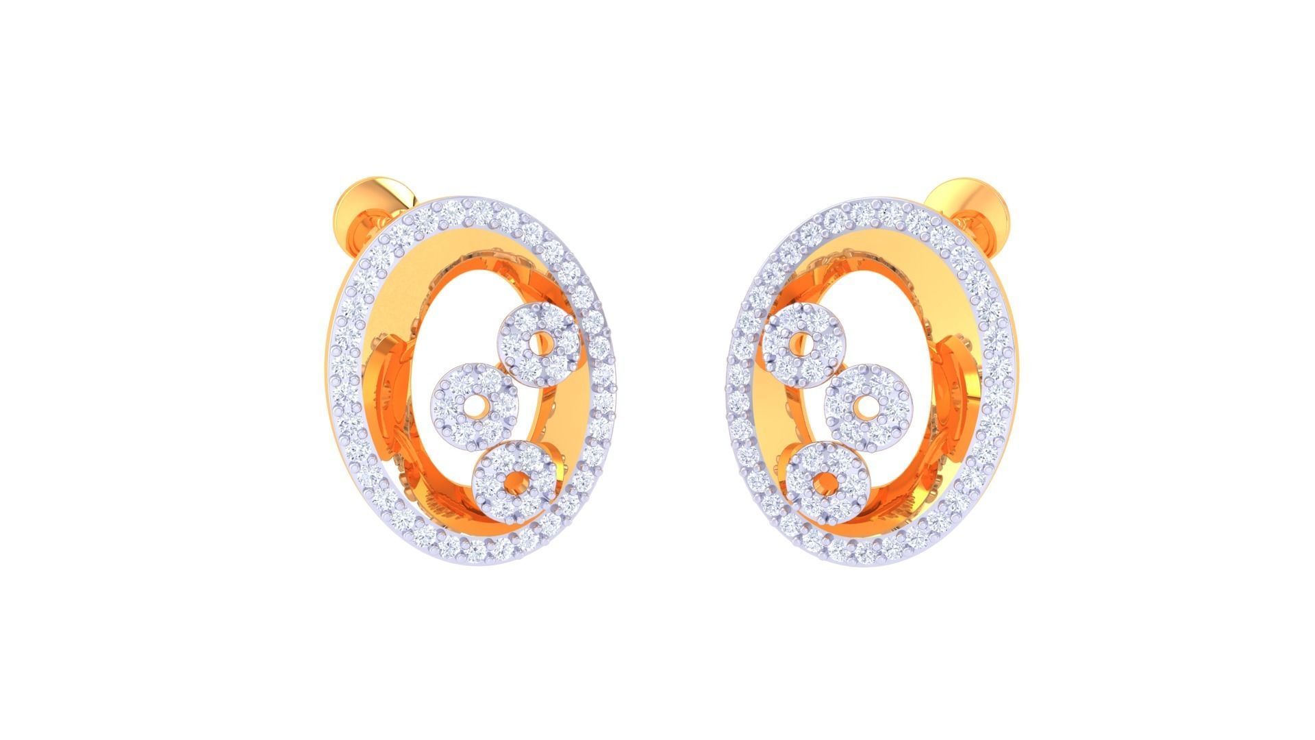 Earring Pendant Set 3dm STL OBJ FBX Renders Details 3D print model_2