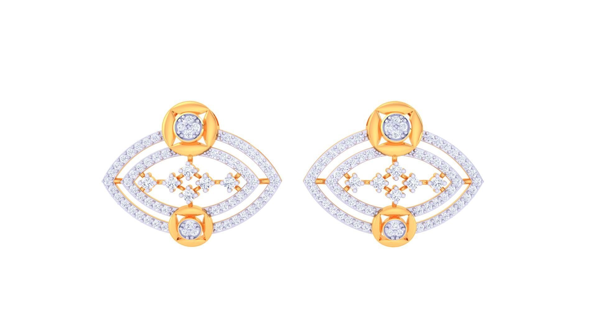 Earring Pendant Set 3dm STL OBJ FBX Renders Details 3D print model_3