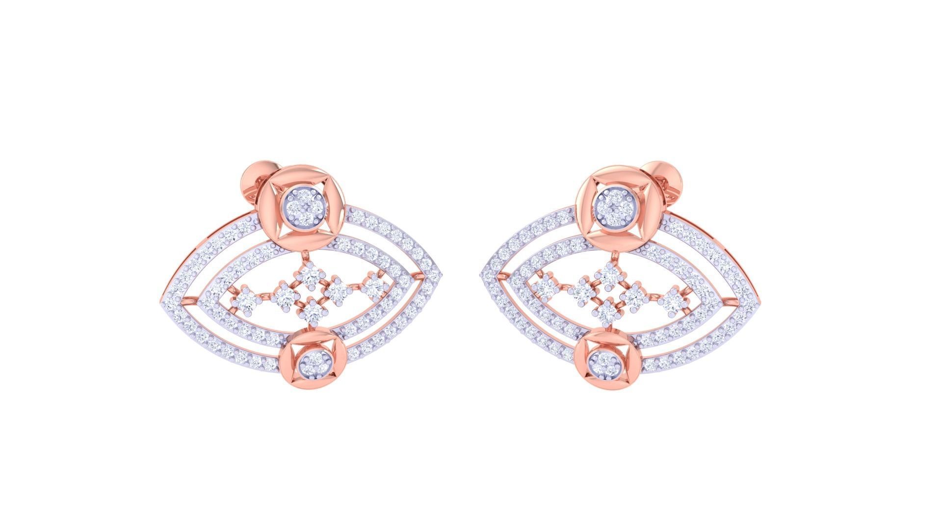 Earring Pendant Set 3dm STL OBJ FBX Renders Details 3D print model_1