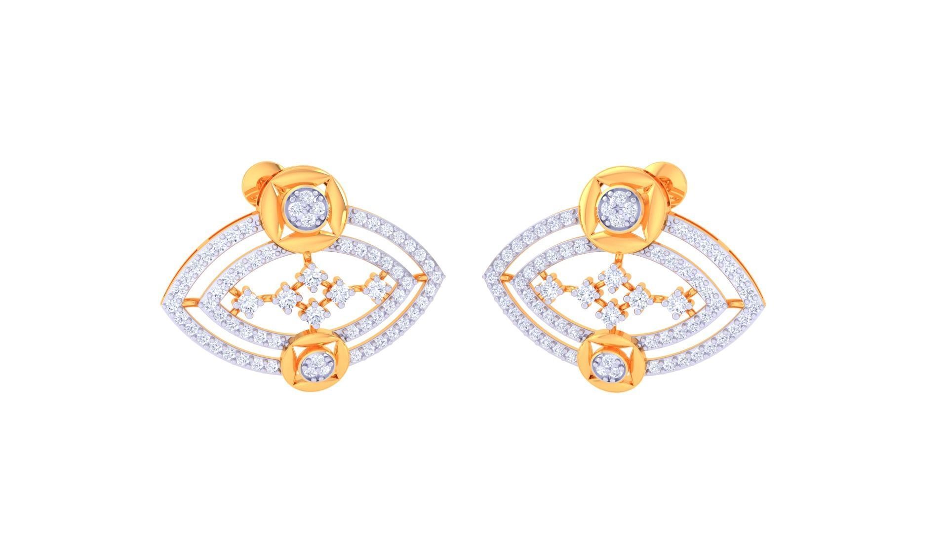 Earring Pendant Set 3dm STL OBJ FBX Renders Details 3D print model_2