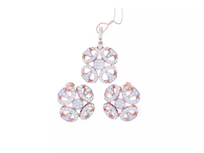 Earring Pendant Set 3dm STL OBJ FBX Renders Details