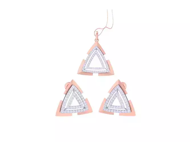 Earring Pendant Set 3dm STL OBJ FBX Renders Details