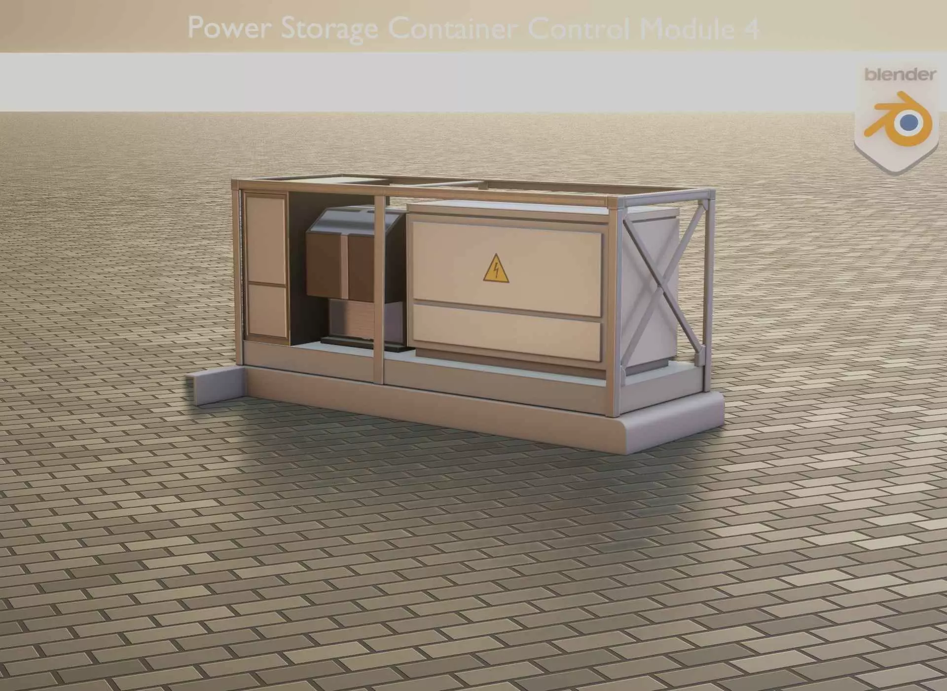 Power Storage Container Control Module 4 Low-poly 3D model