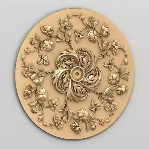 Round rosette 049 3D model