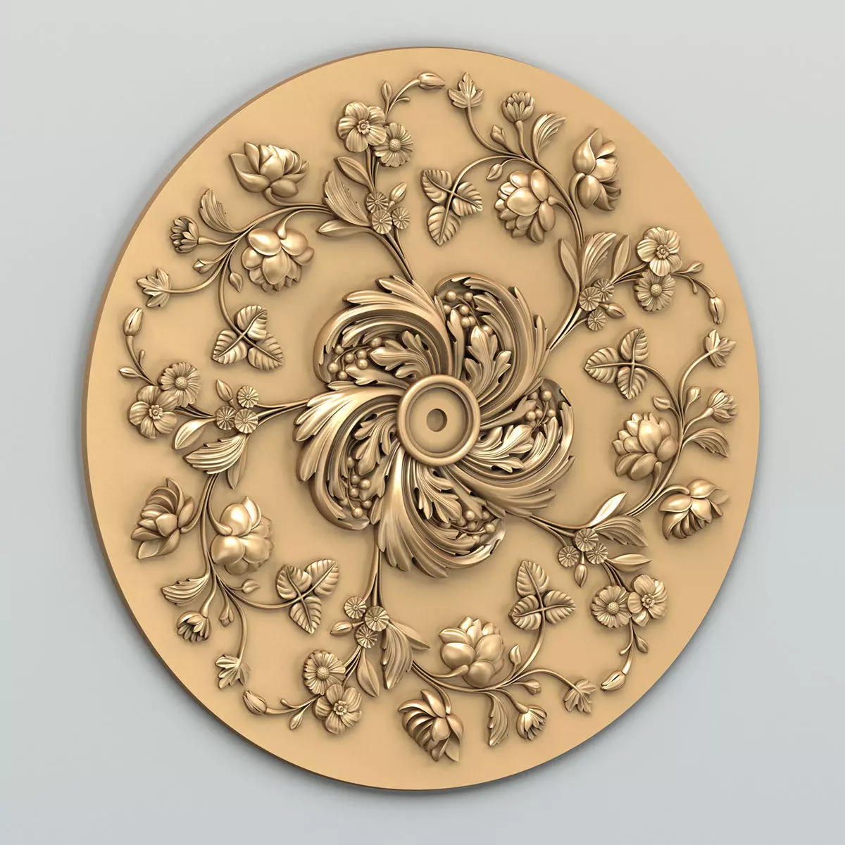 Round rosette 049 3D model_0