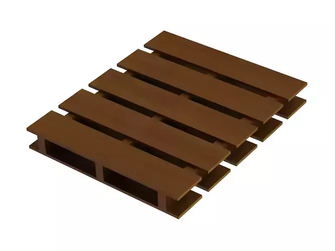 Wood Pallet Free low-poly 3D model