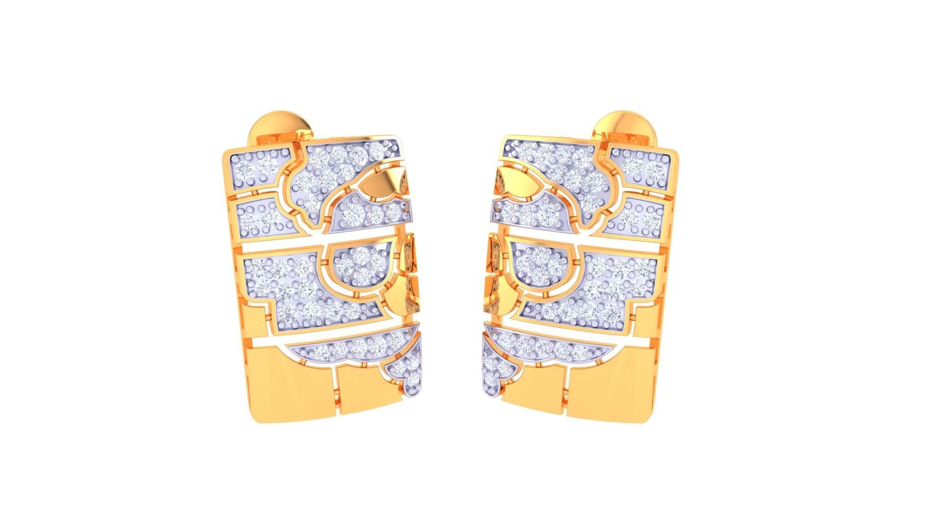 Earring Pendant Set 3dm STL OBJ FBX Renders Details 3D print model_1