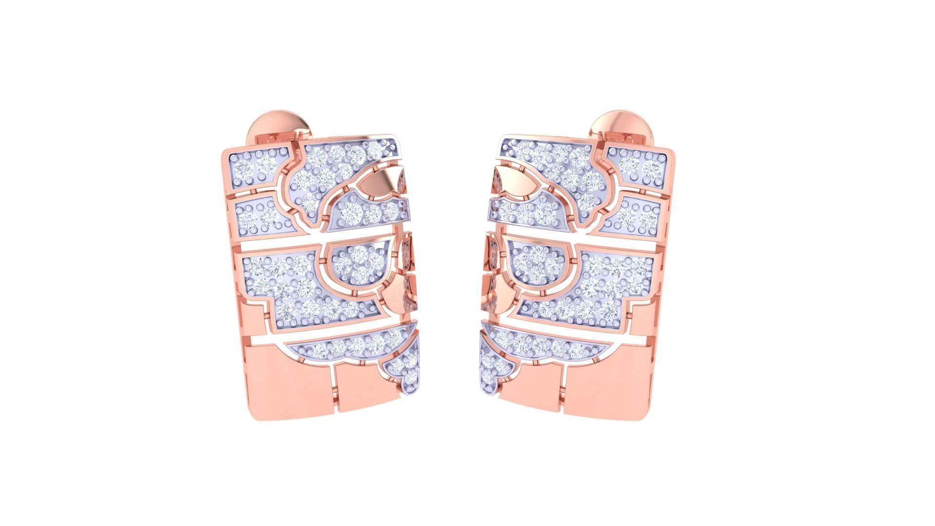 Earring Pendant Set 3dm STL OBJ FBX Renders Details 3D print model_3