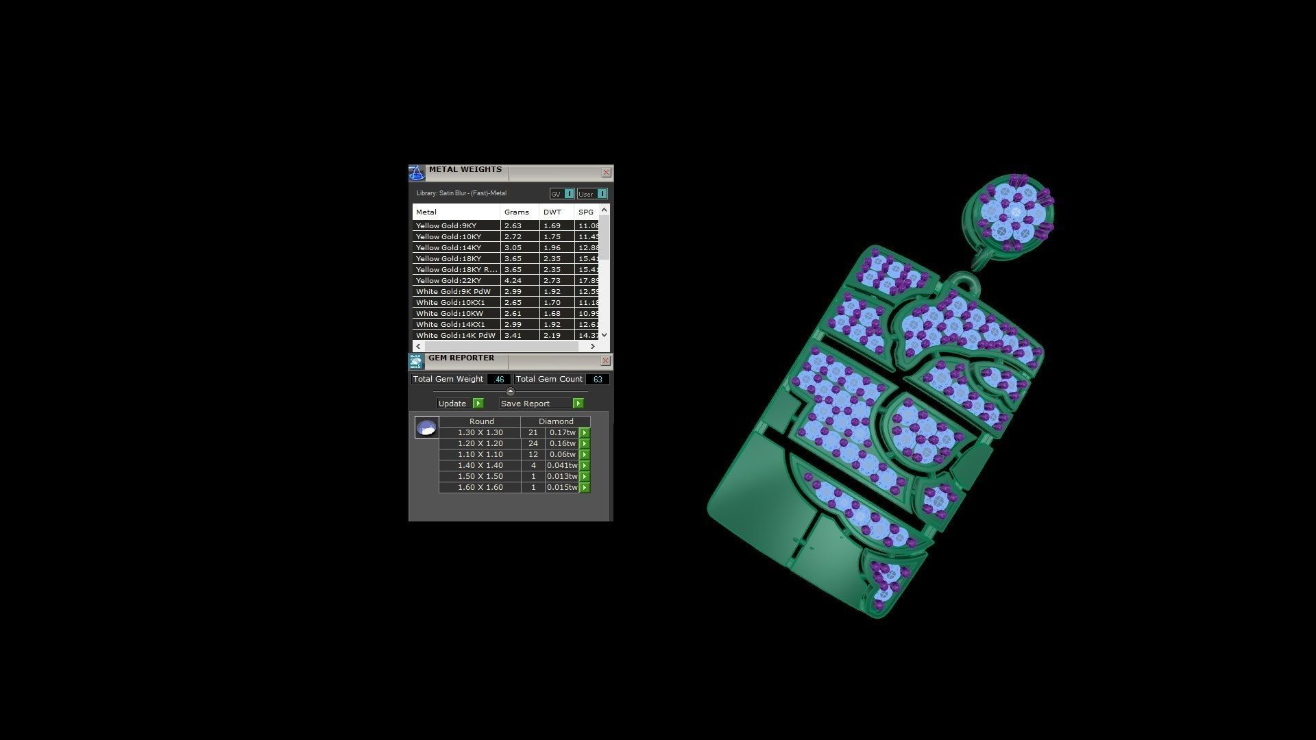 Earring Pendant Set 3dm STL OBJ FBX Renders Details 3D print model_9