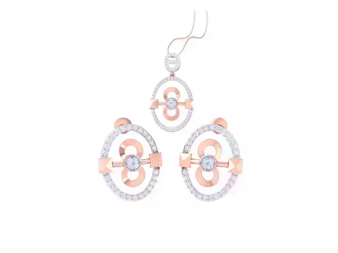 Earring Pendant Set 3dm STL OBJ FBX Renders Details