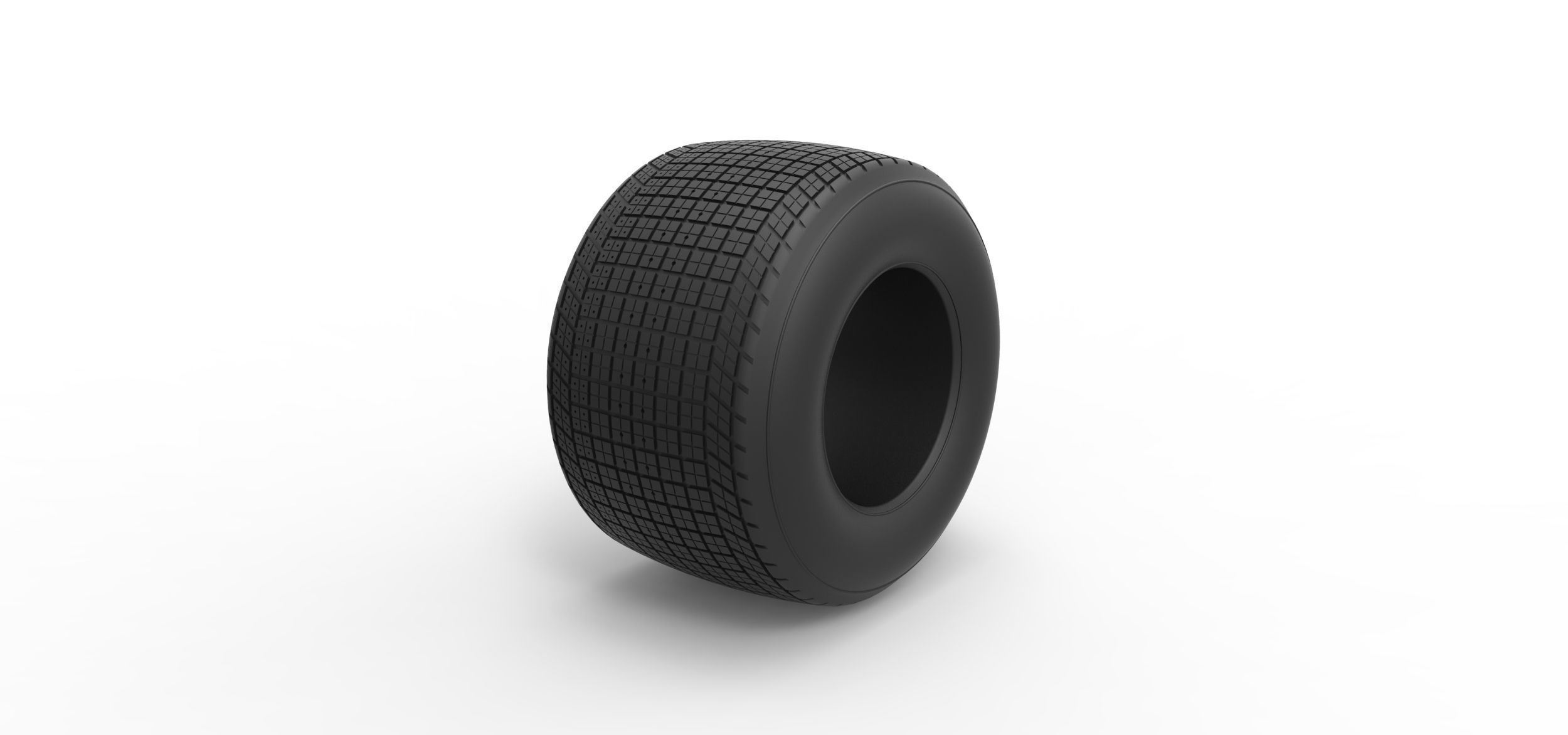 Dirt Sprint racing tire 7 Scale 1 to 25 3D print model_1