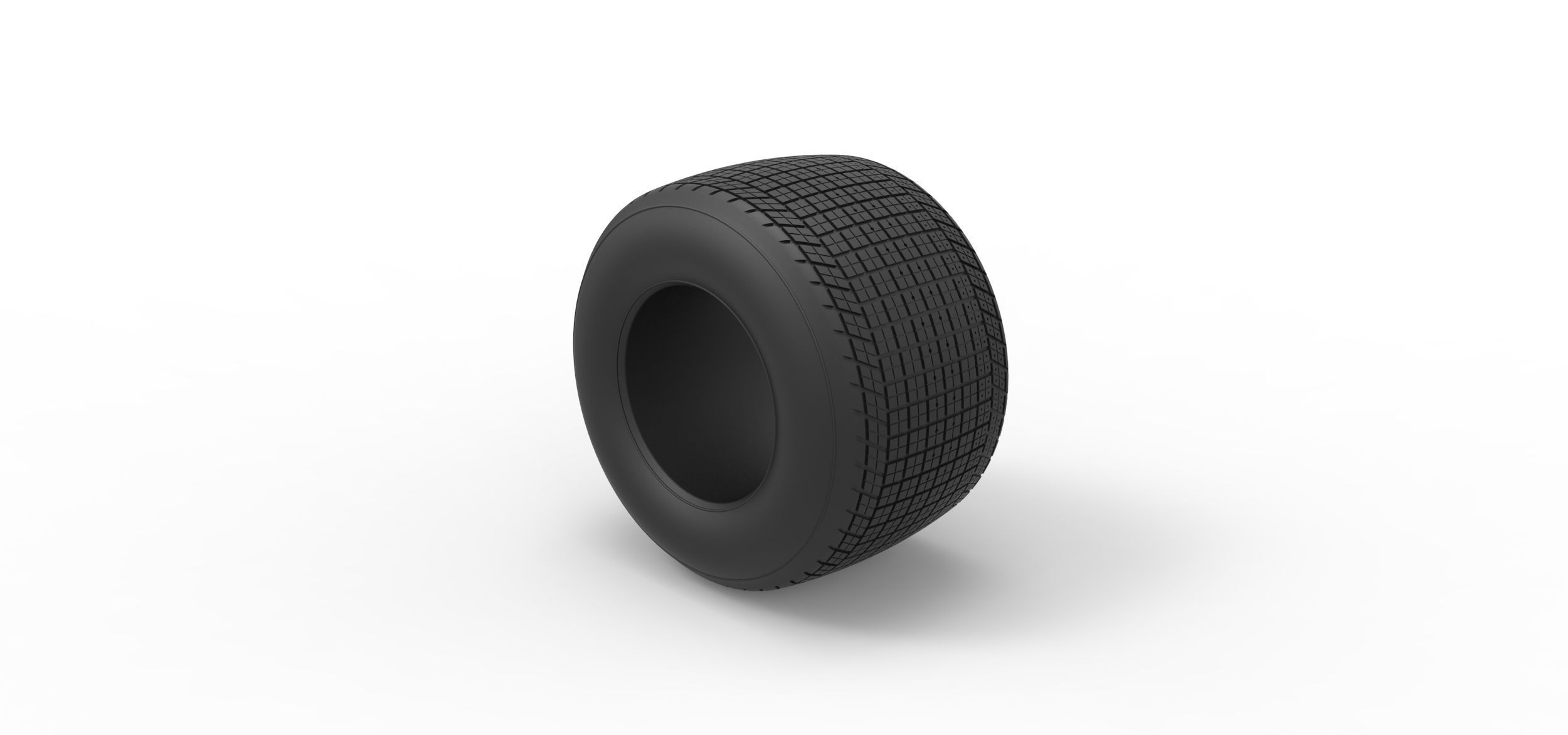 Dirt Sprint racing tire 7 Scale 1 to 25 3D print model_6