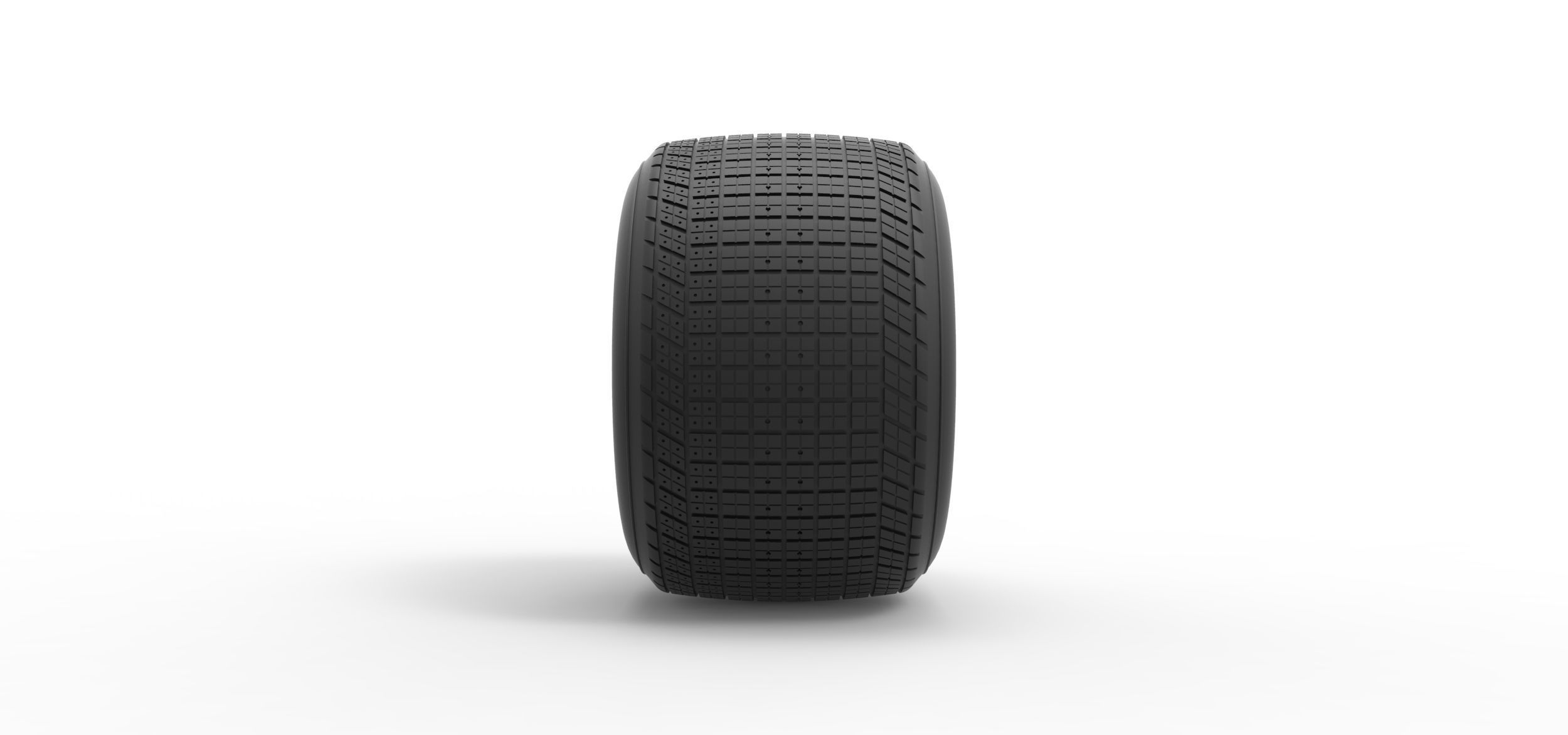 Dirt Sprint racing tire 7 Scale 1 to 25 3D print model_3