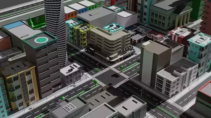Low Poly city