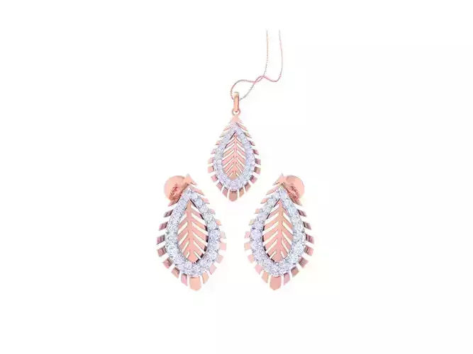 Earring Pendant Set 3dm STL OBJ FBX Renders Details