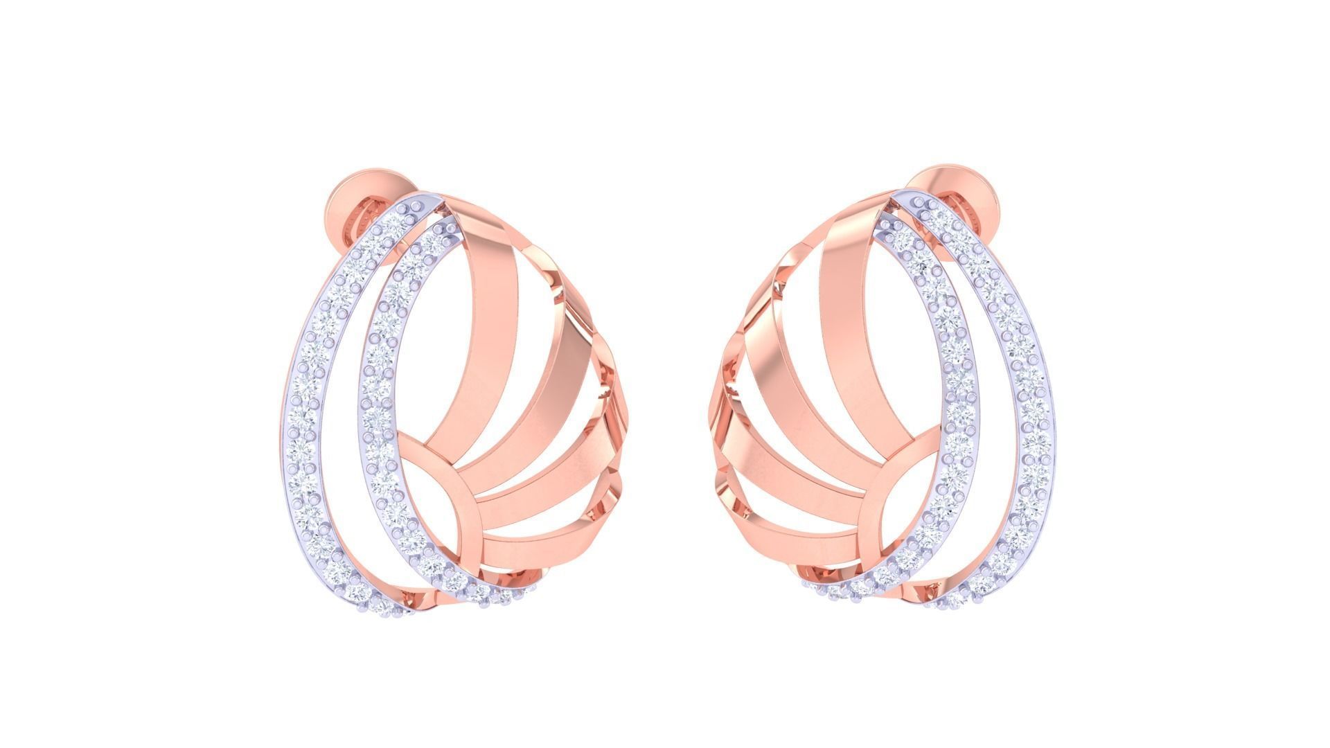 Earring Pendant Set 3dm STL OBJ FBX Renders Details 3D print model_4