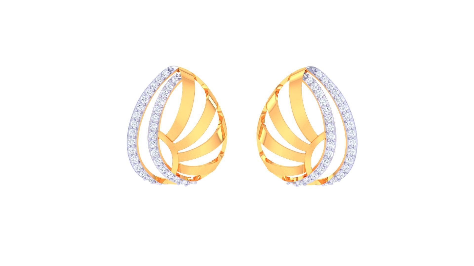 Earring Pendant Set 3dm STL OBJ FBX Renders Details 3D print model_2