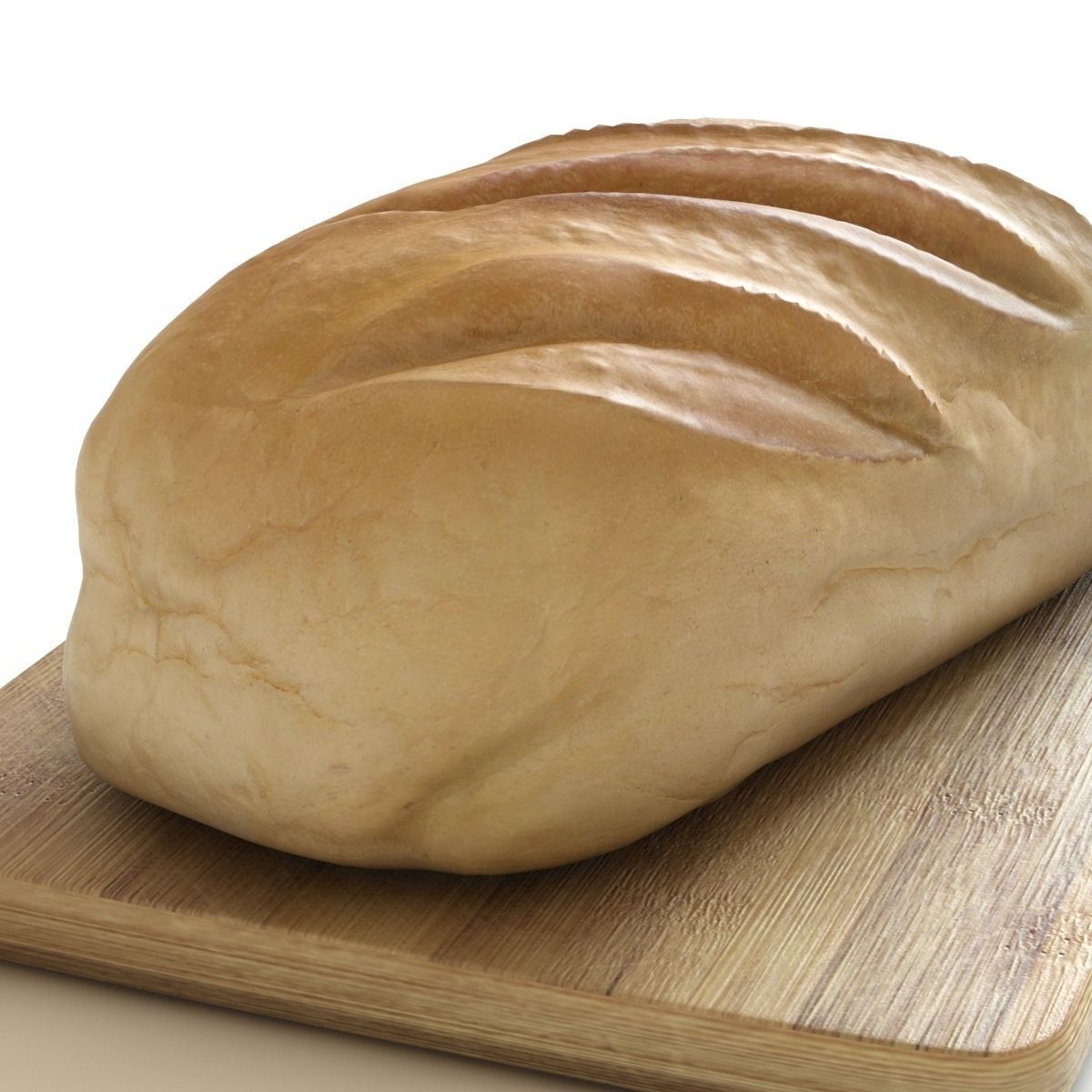 White Bread Loaf 3D model_3