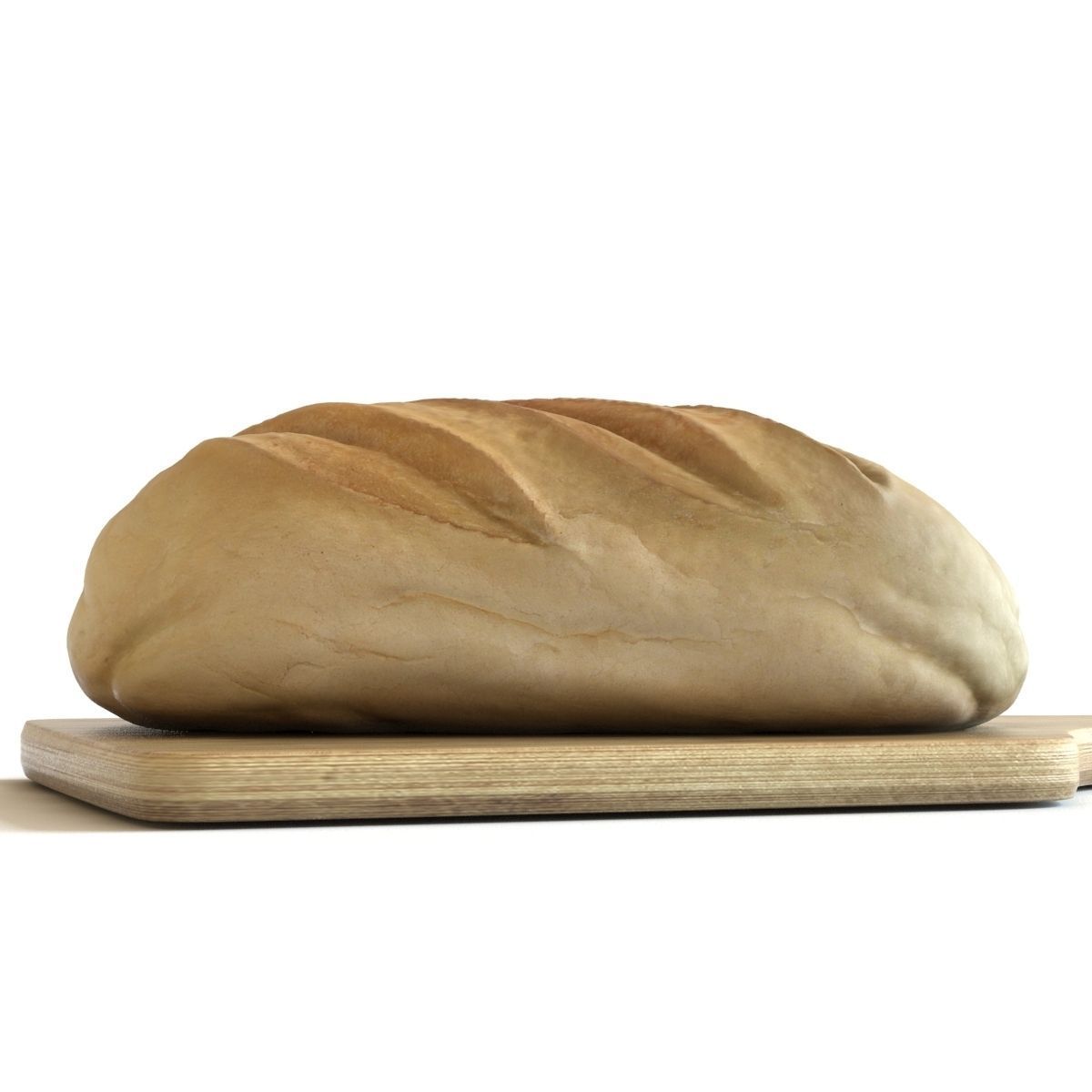 White Bread Loaf 3D model_4