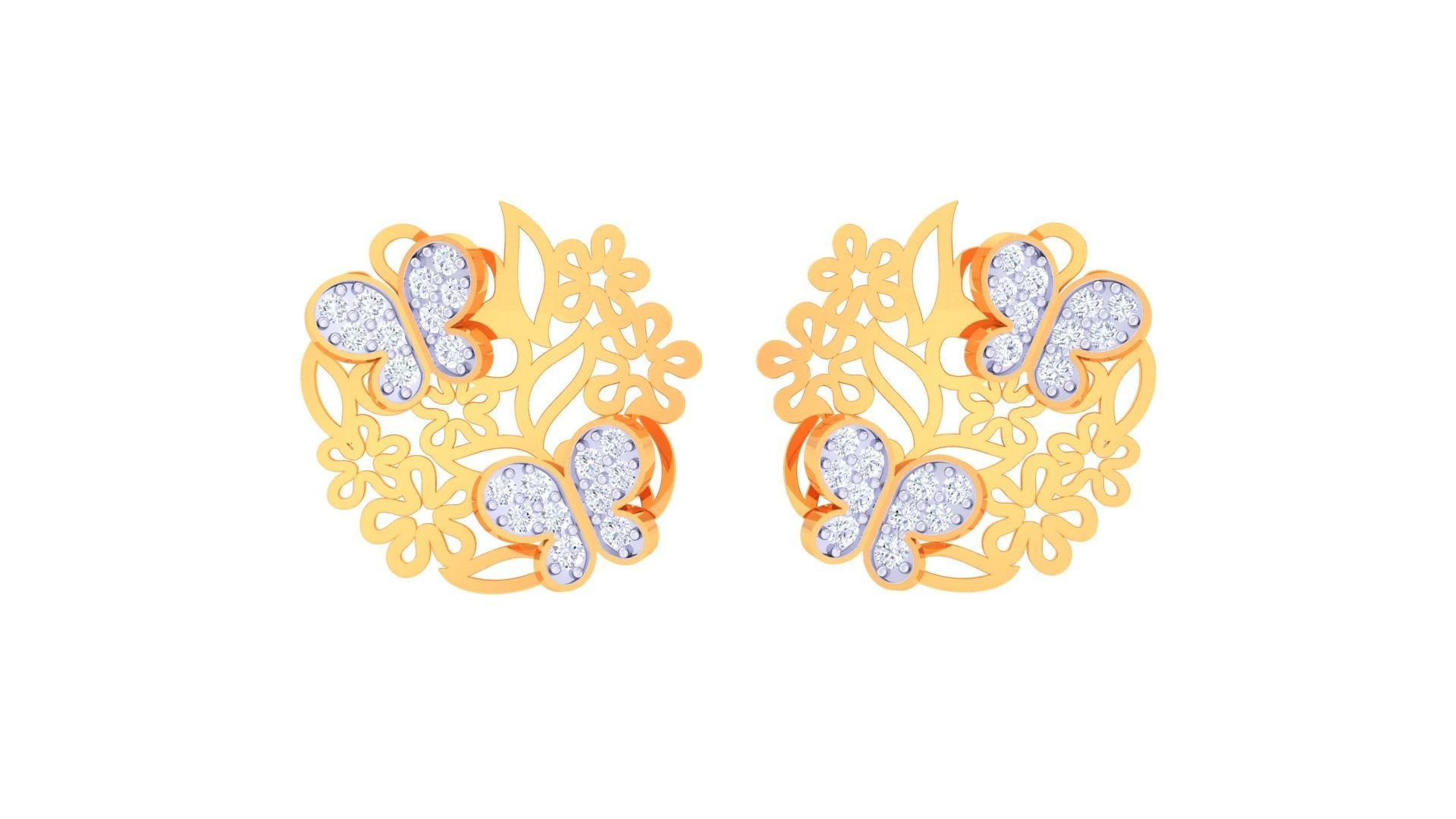 Earring Pendant Set 3dm STL OBJ FBX Renders Details 3D print model_3