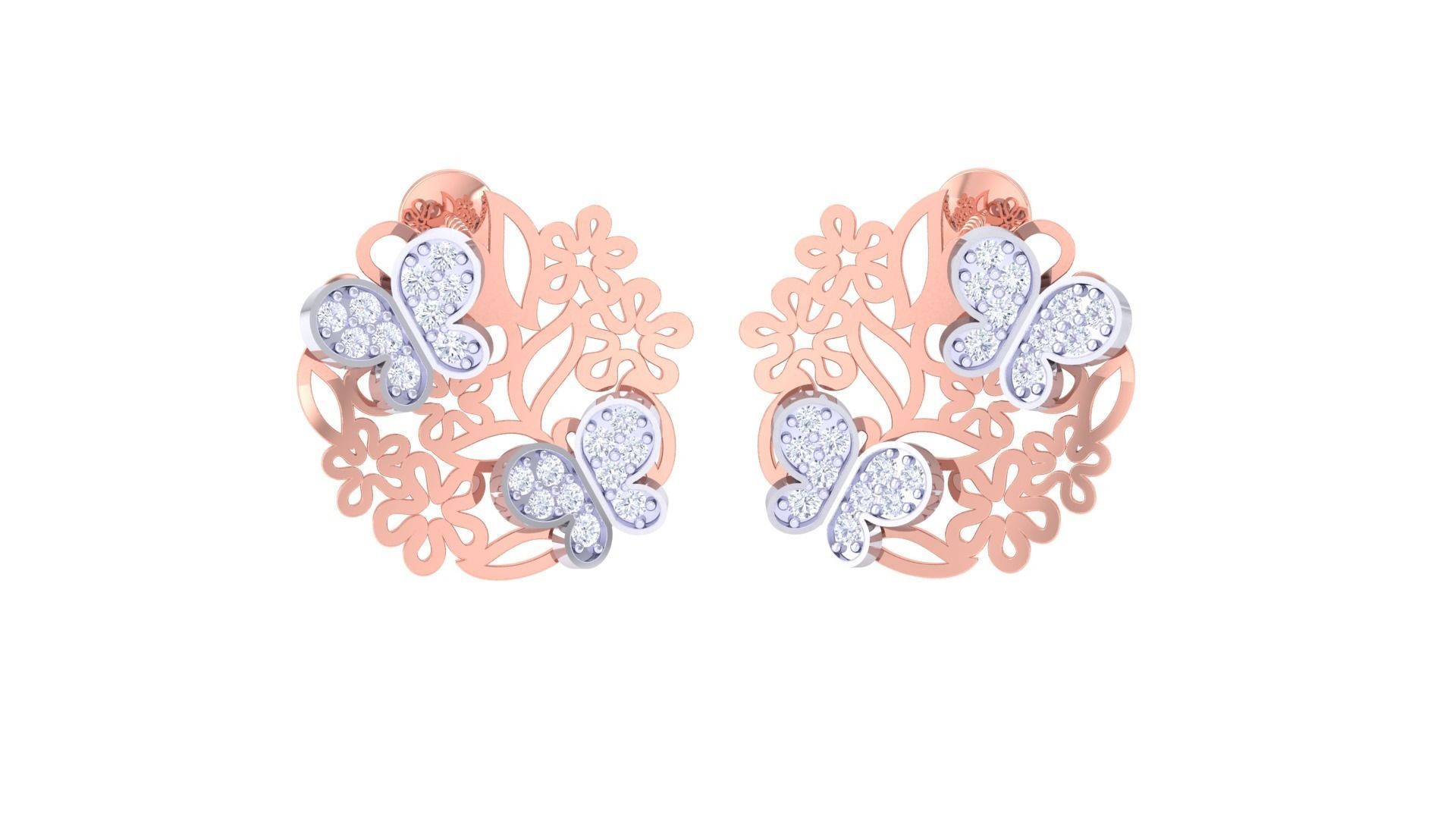 Earring Pendant Set 3dm STL OBJ FBX Renders Details 3D print model_1