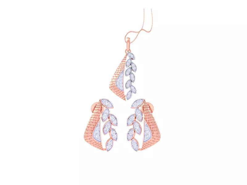 Earring Pendant Set 3dm STL OBJ FBX Renders Details 3D print model_0