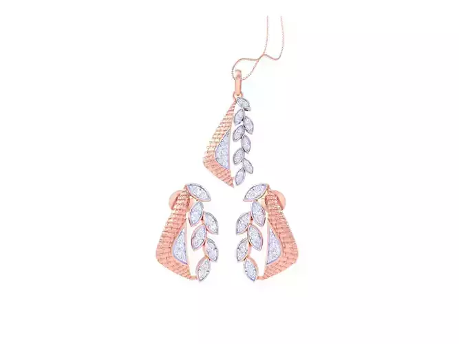Earring Pendant Set 3dm STL OBJ FBX Renders Details