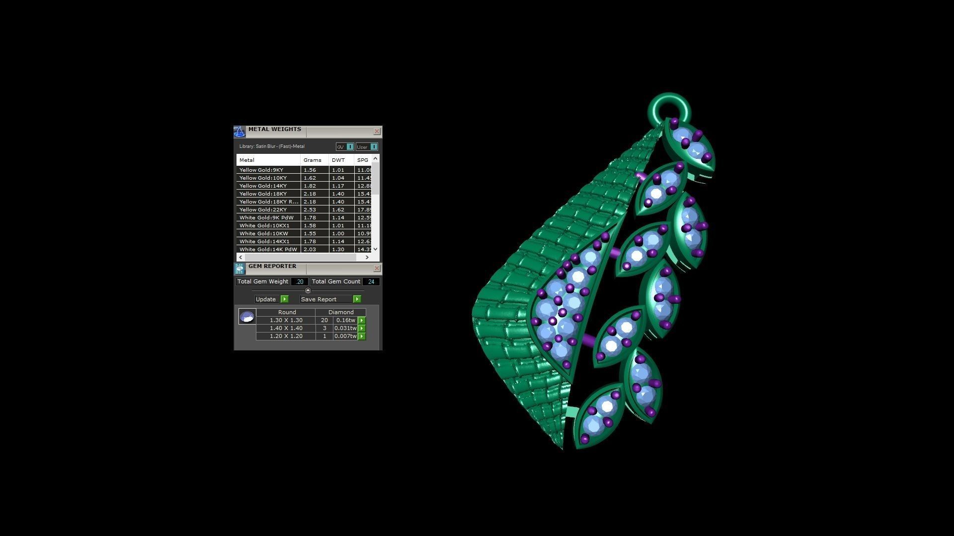 Earring Pendant Set 3dm STL OBJ FBX Renders Details 3D print model_9