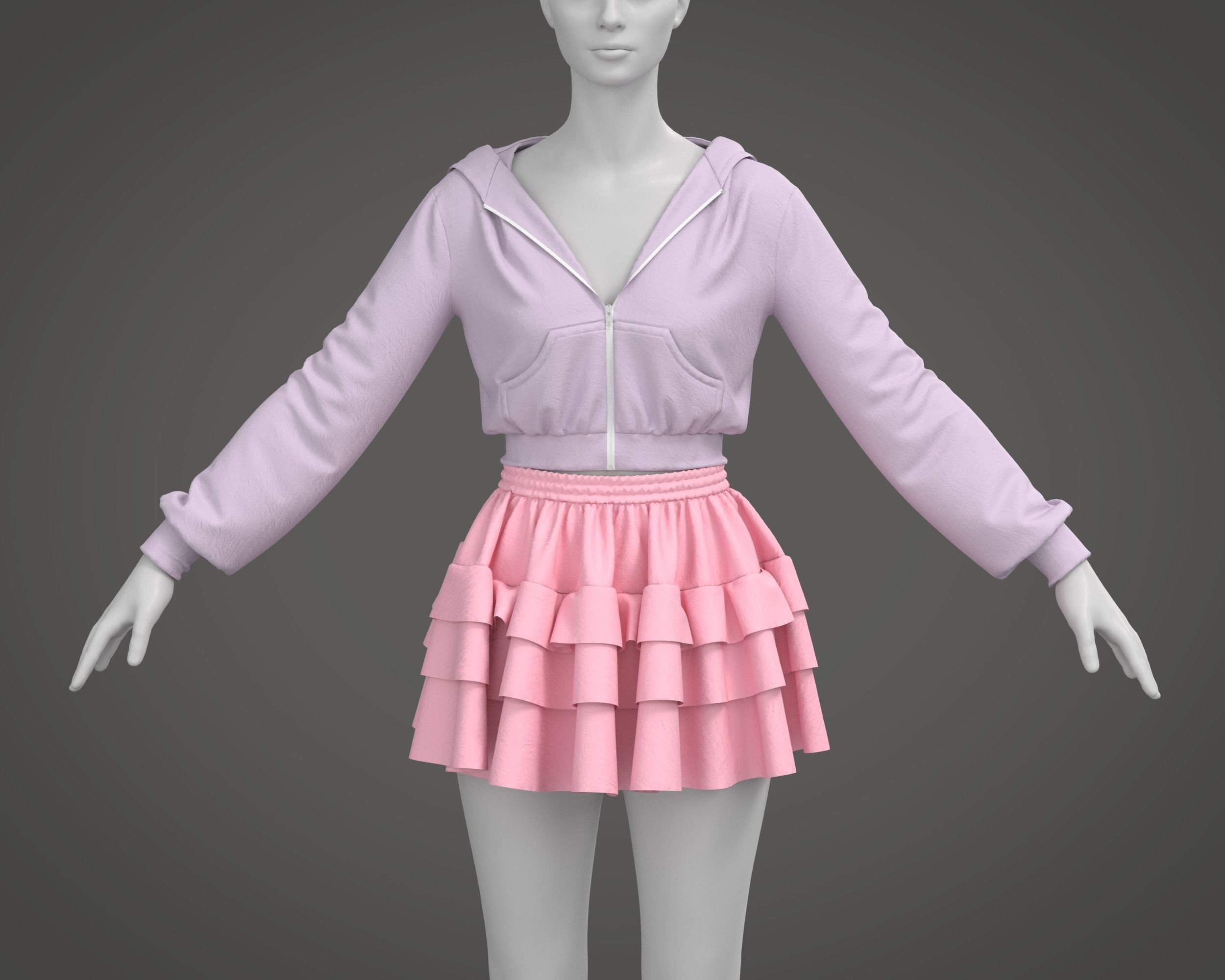 5 Womens Outfit 3D model_1