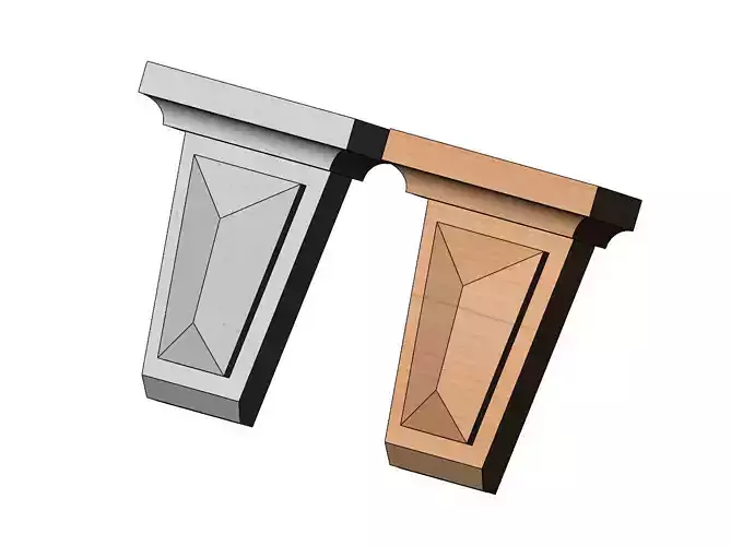 Tapered Neoclassical decorative corbel and bracket