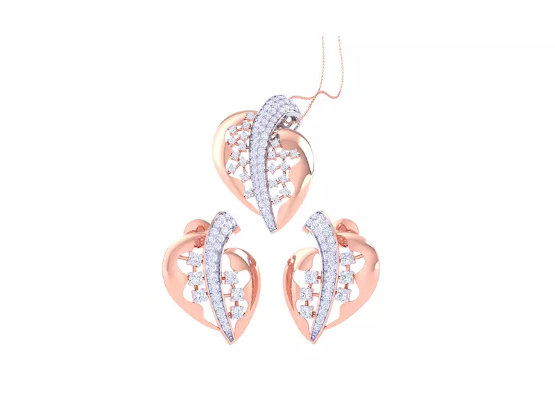 Earring Pendant Set 3dm STL OBJ FBX Renders Details 3D print model_0