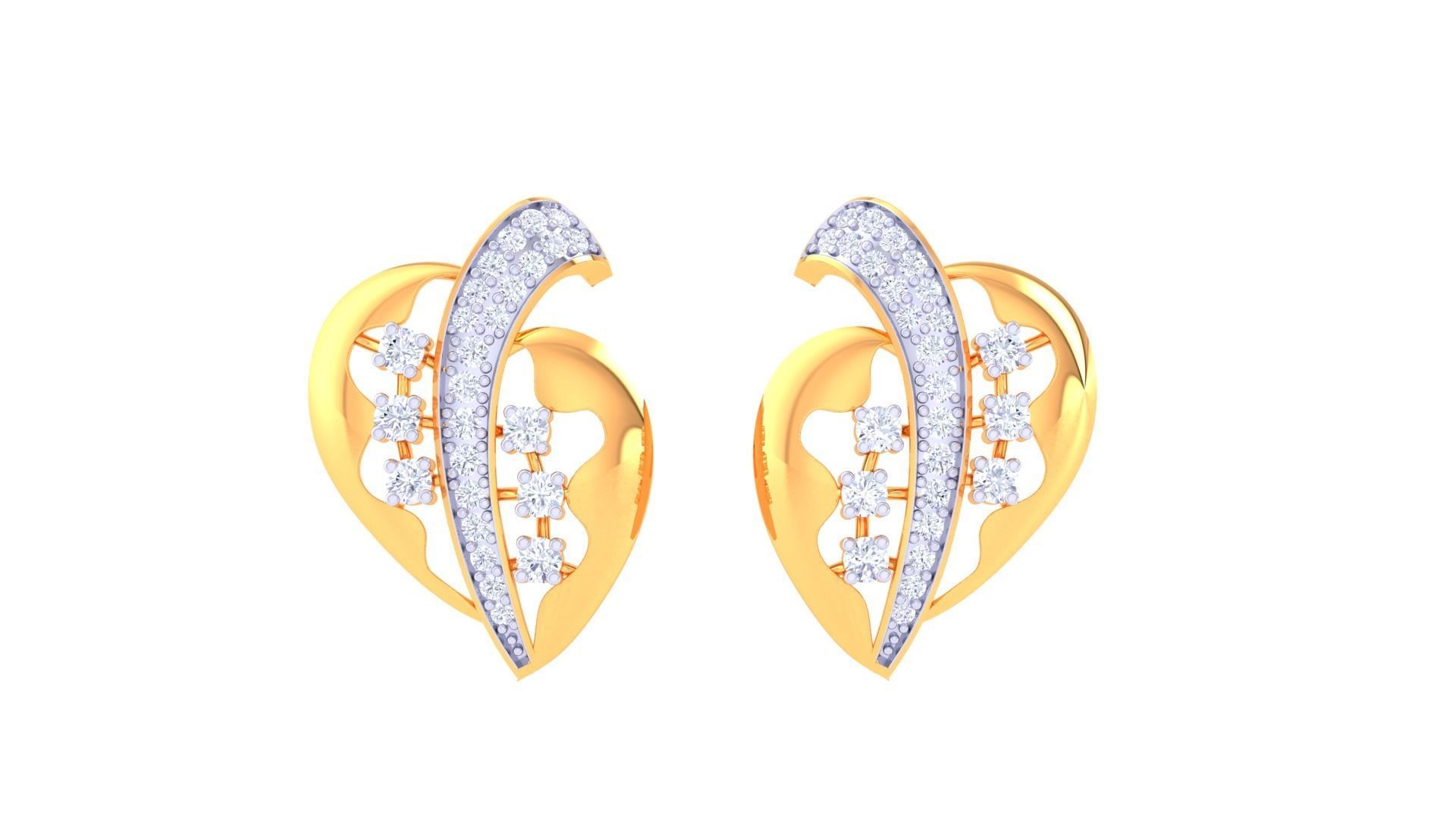 Earring Pendant Set 3dm STL OBJ FBX Renders Details 3D print model_2