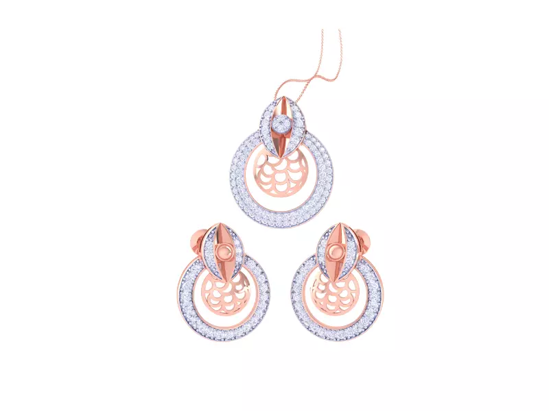 Earring Pendant Set 3dm STL OBJ FBX Renders Details 3D print model_0