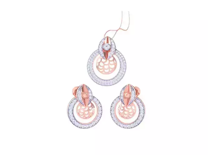 Earring Pendant Set 3dm STL OBJ FBX Renders Details