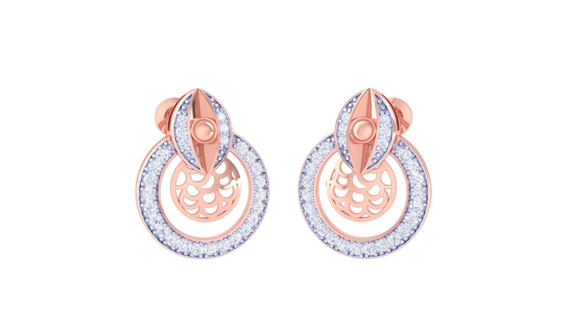 Earring Pendant Set 3dm STL OBJ FBX Renders Details 3D print model_3