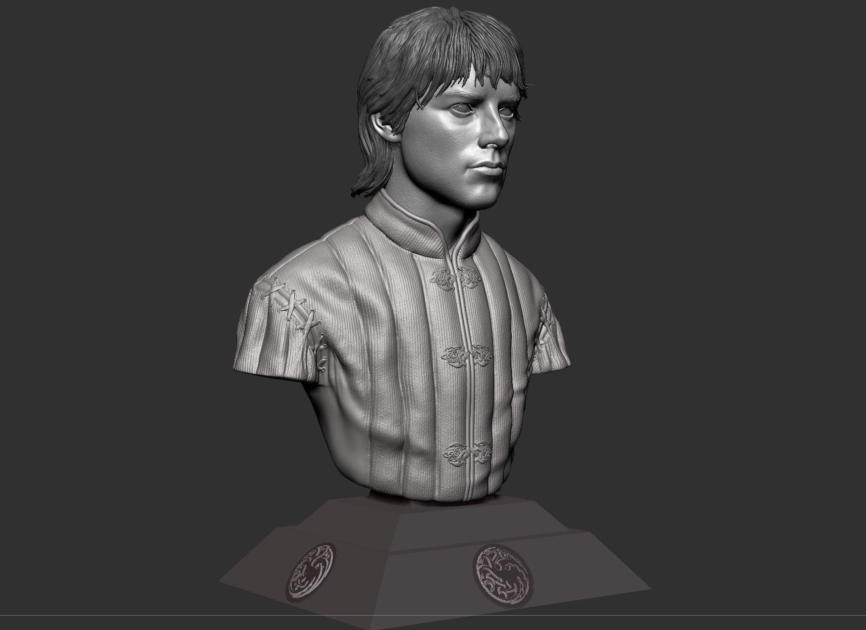 Harry Collett- Jacaerys Velaryon Bust - House of the Dragon 3D print model_12