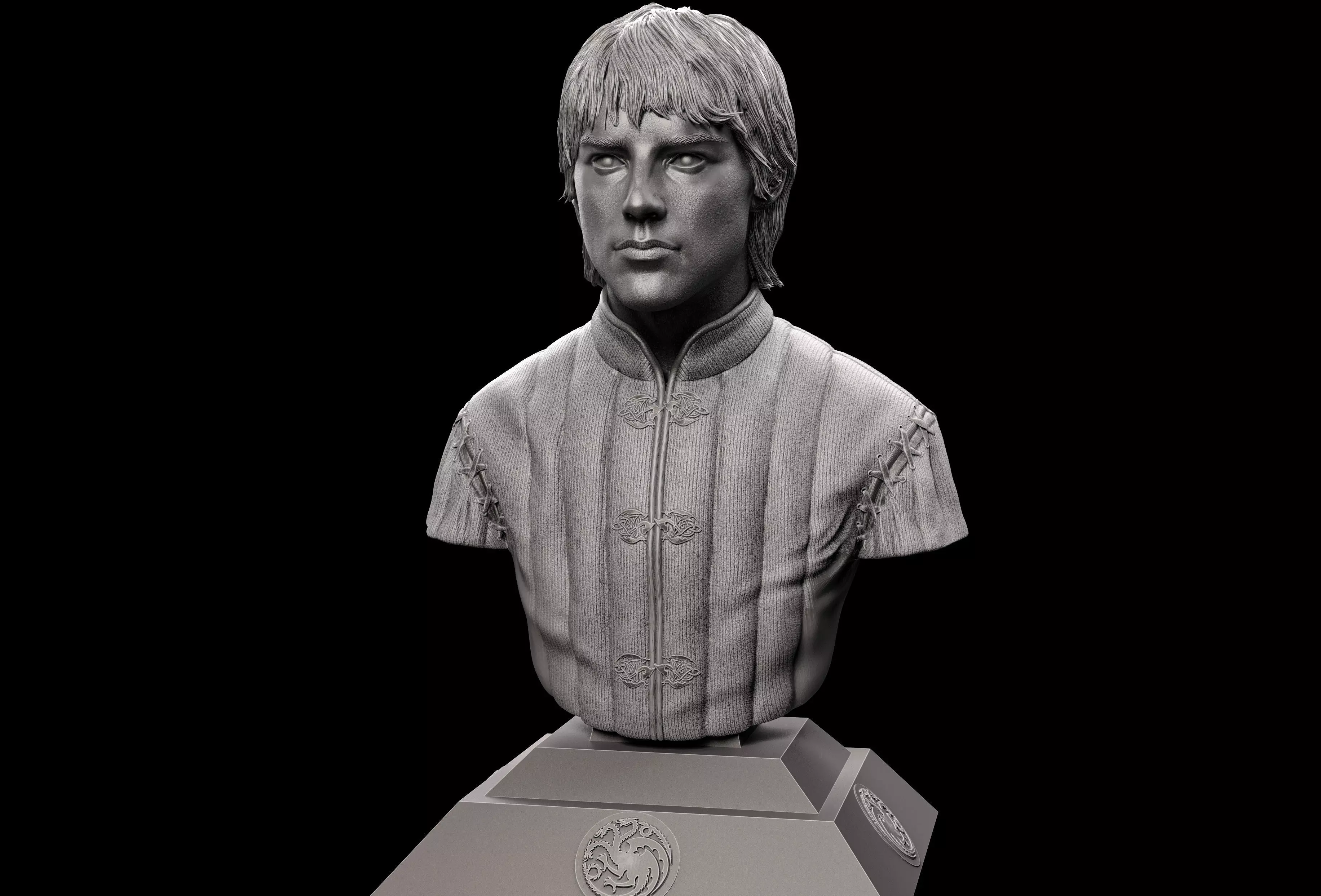 Harry Collett- Jacaerys Velaryon Bust - House of the Dragon 3D print model_0