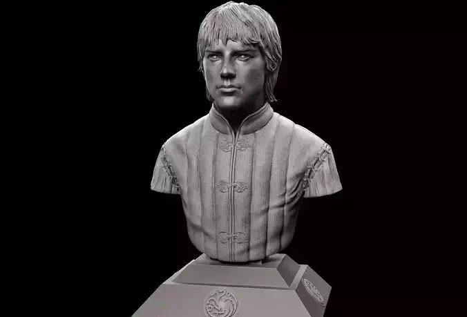 Harry Collett- Jacaerys Velaryon Bust - House of the Dragon 3D print model Harry Collett- Jacaerys Velaryon Bust - House of the Dragon 3D print model