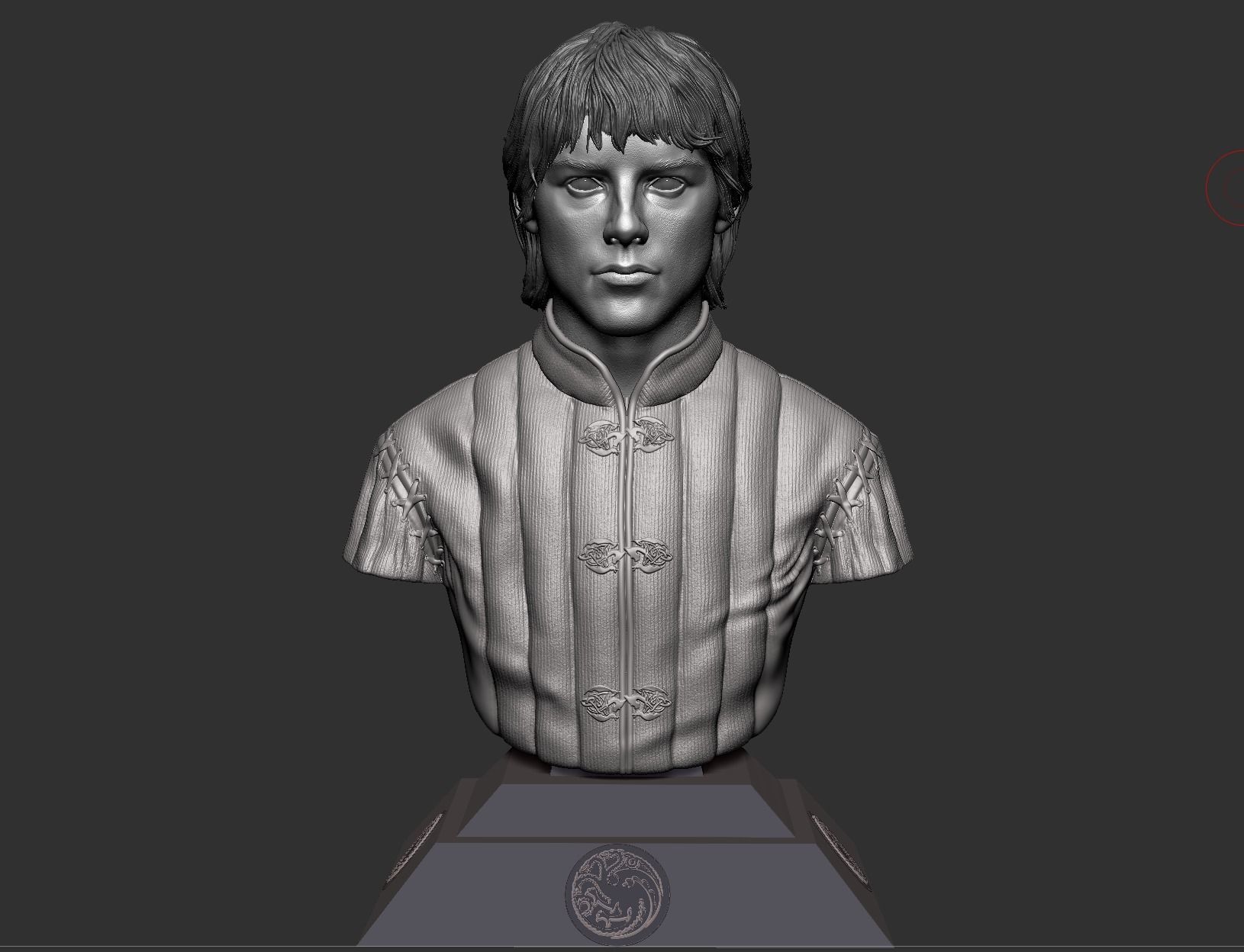 Harry Collett- Jacaerys Velaryon Bust - House of the Dragon 3D print model_7