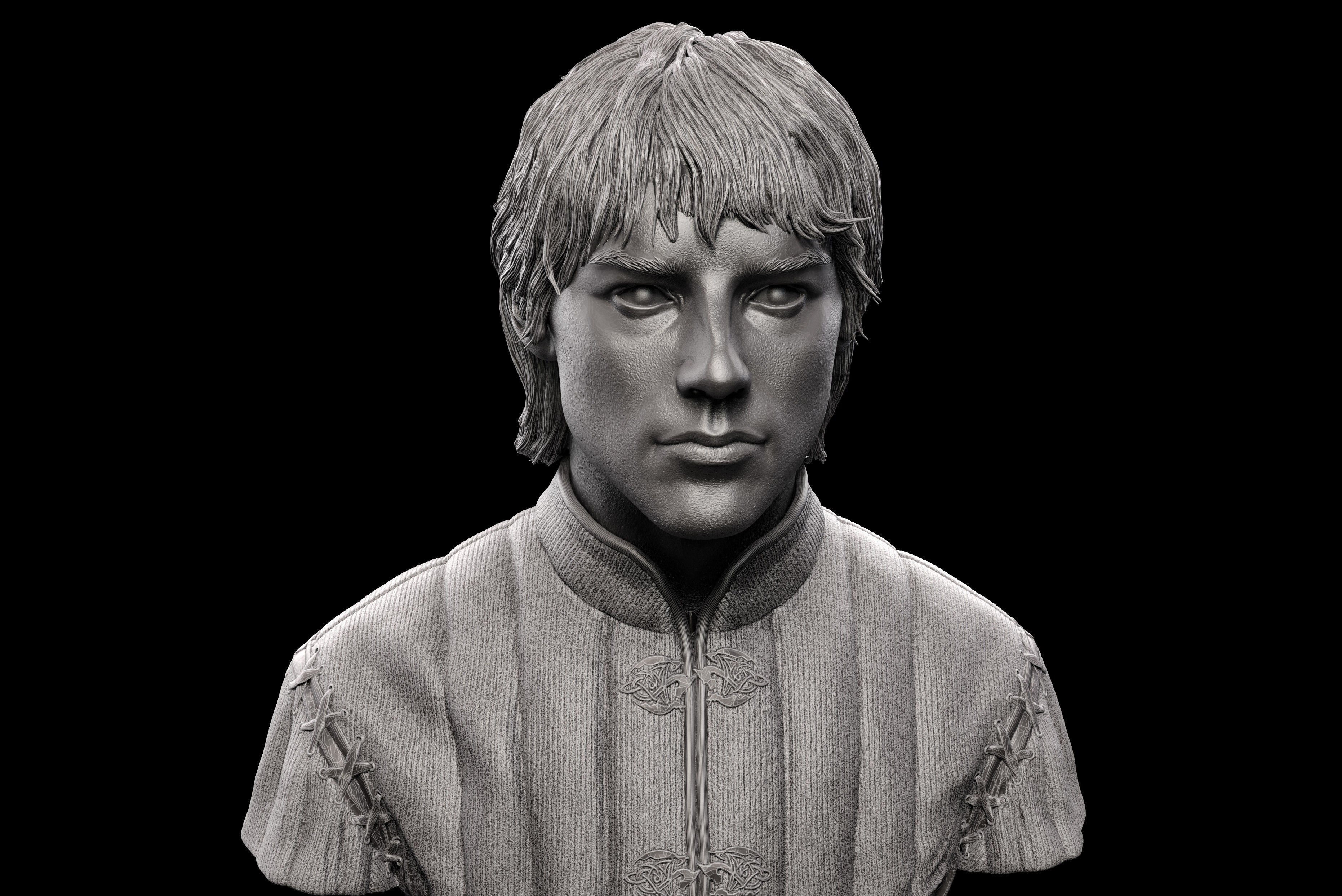 Harry Collett- Jacaerys Velaryon Bust - House of the Dragon 3D print model_1