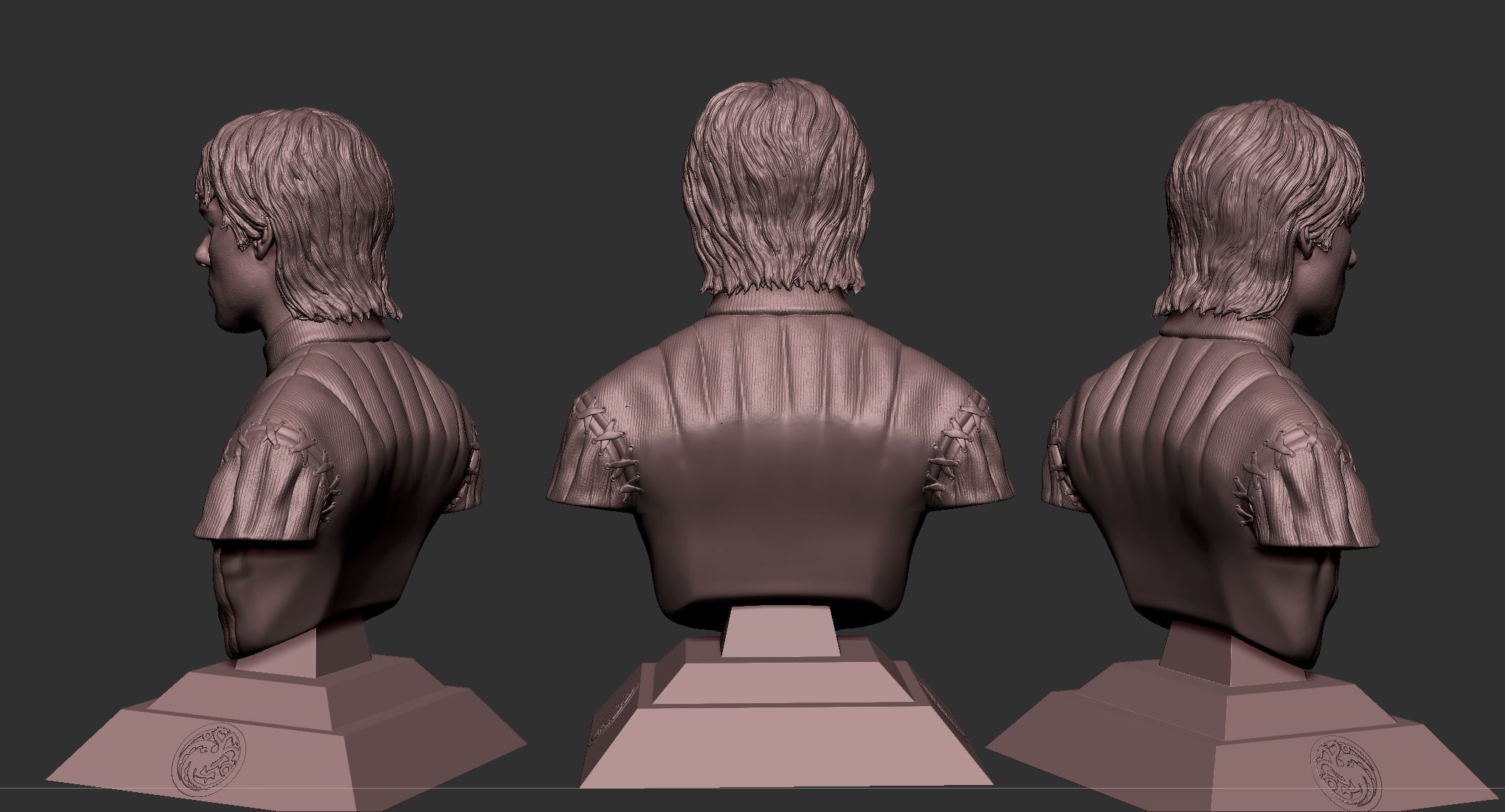 Harry Collett- Jacaerys Velaryon Bust - House of the Dragon 3D print model_3