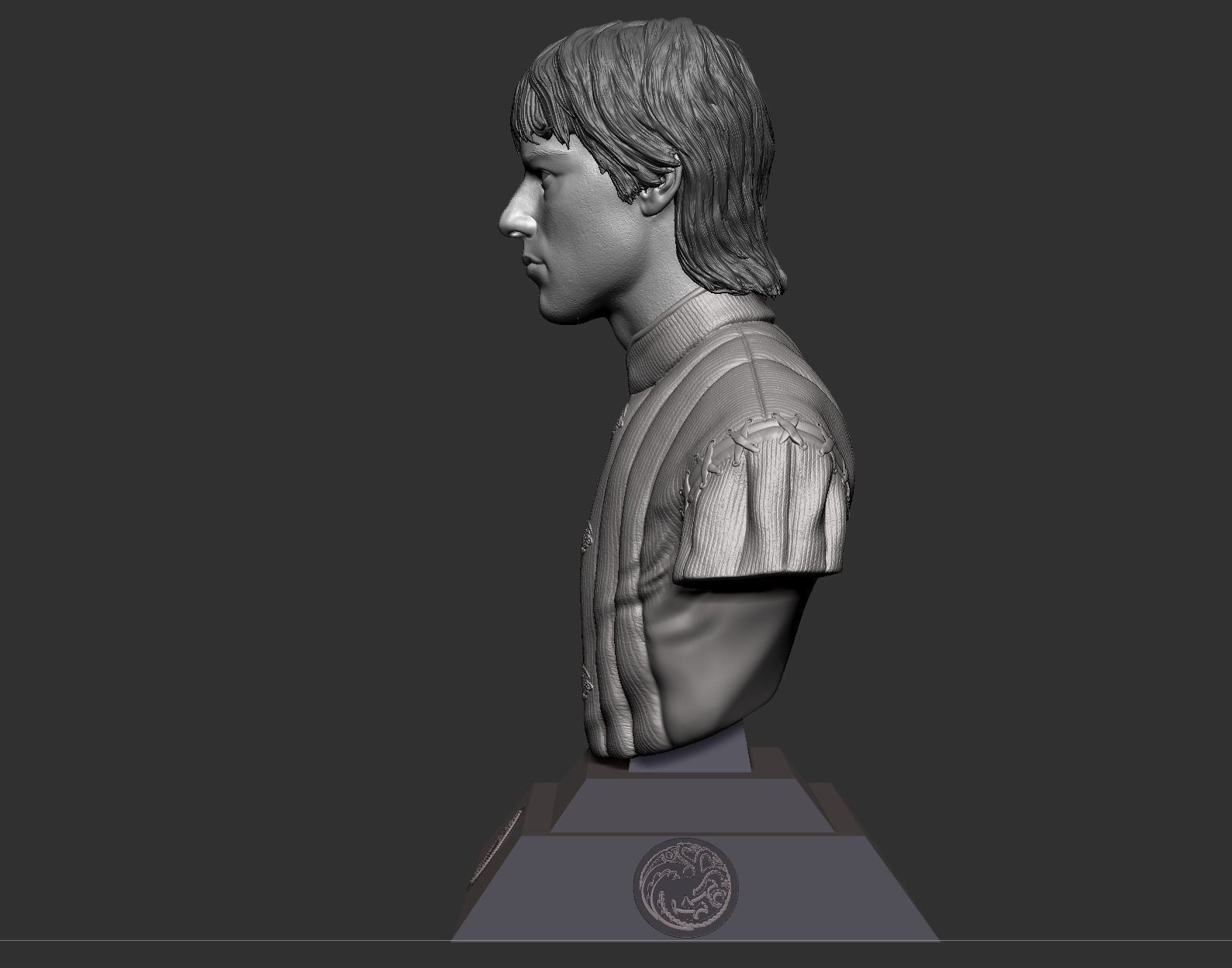 Harry Collett- Jacaerys Velaryon Bust - House of the Dragon 3D print model_9