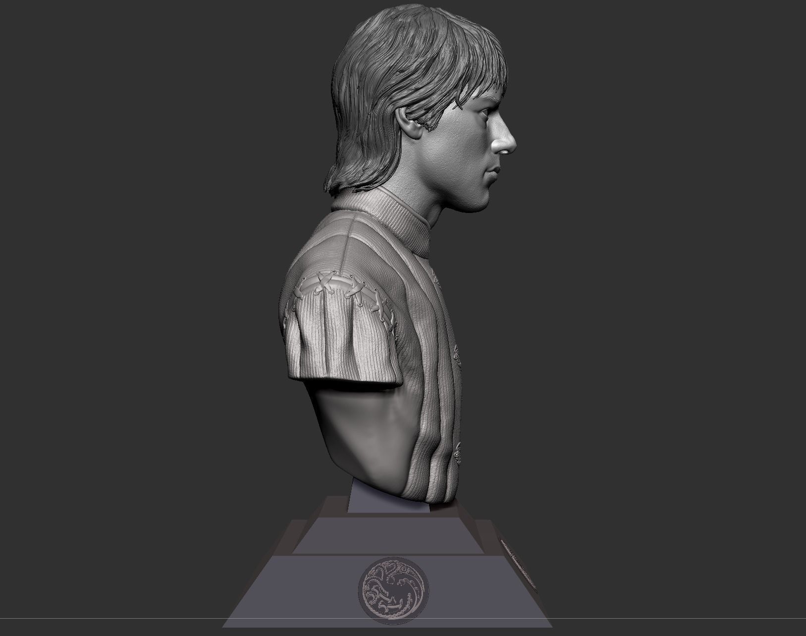 Harry Collett- Jacaerys Velaryon Bust - House of the Dragon 3D print model_11