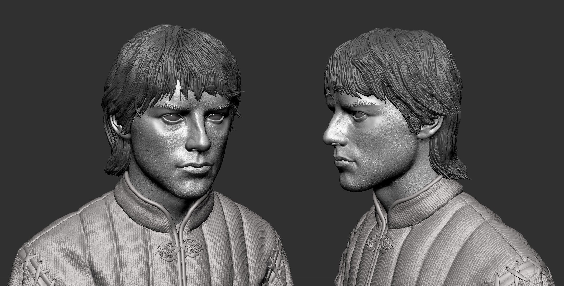Harry Collett- Jacaerys Velaryon Bust - House of the Dragon 3D print model_5