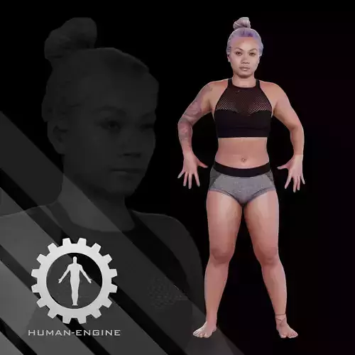 Female Scan - Violet A-pose 3D model